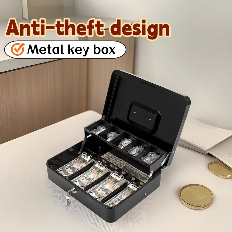 

Ящик для кассового аппарата, металлический ящик для хранения ключей, противоугонный ящик для денег, безопасность дома и мир ума, офисные и школьные принадлежности
