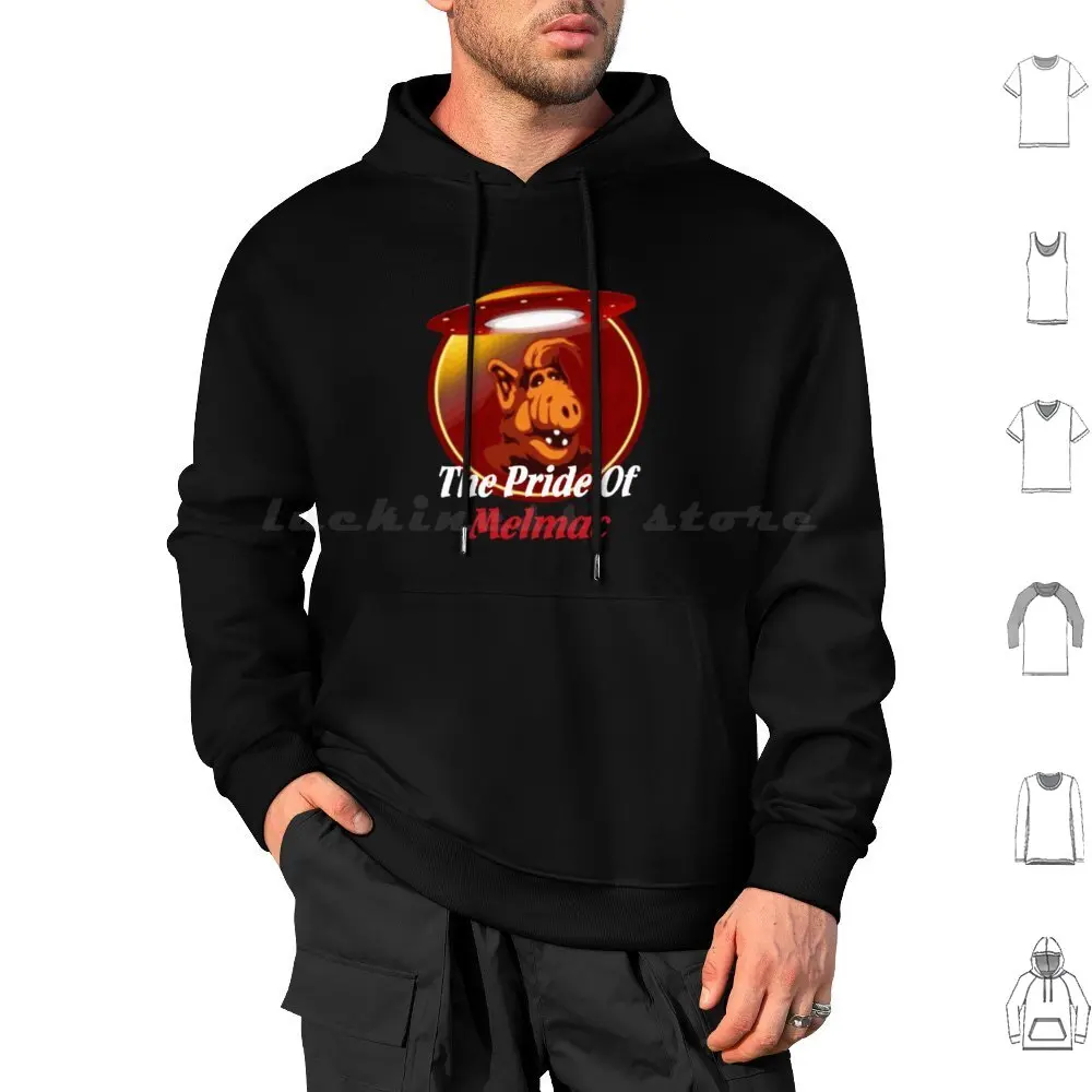 The Pride Of Melmac Sticker Alf Hoodie cotton manica lunga Alf Tv Series American Sitcom Middle Class Life Form