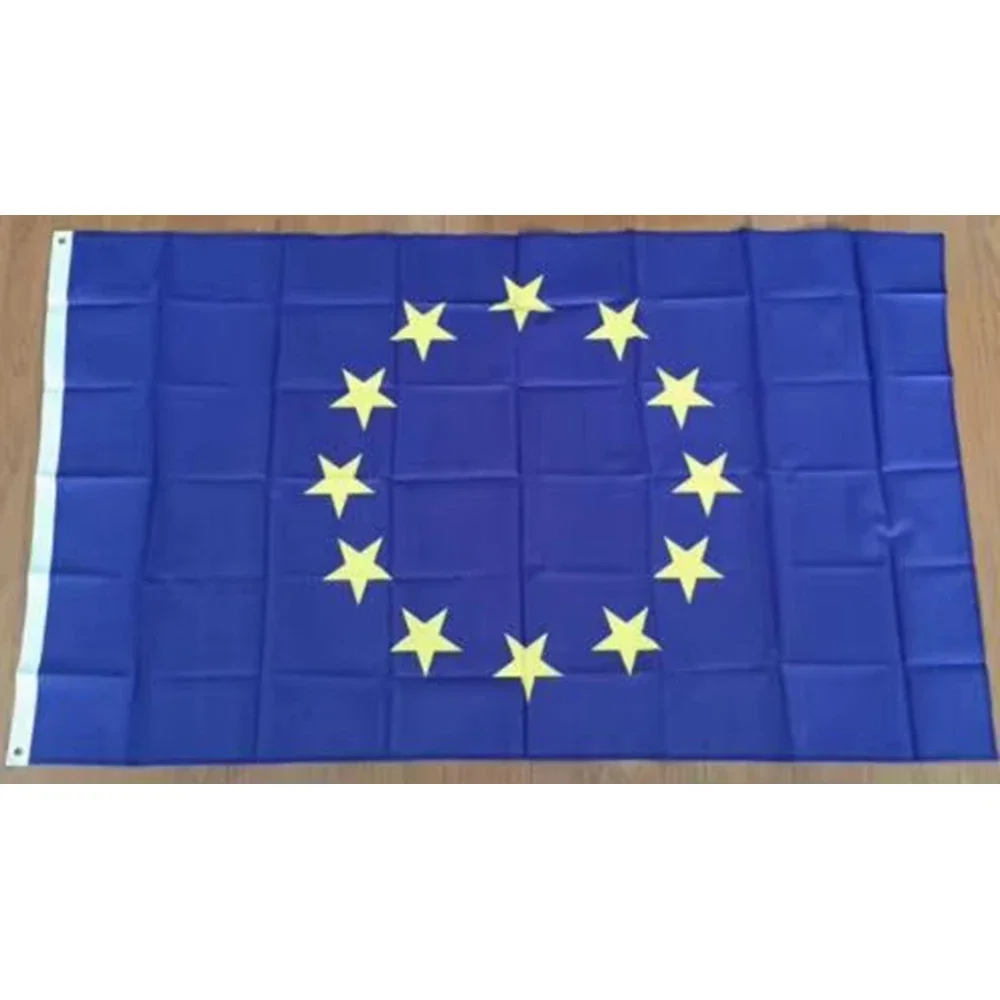 2X3FT 3x5FT Blue Large 3x5 FTs European Union EU banner 90*150cm Euro With Custom History War flag