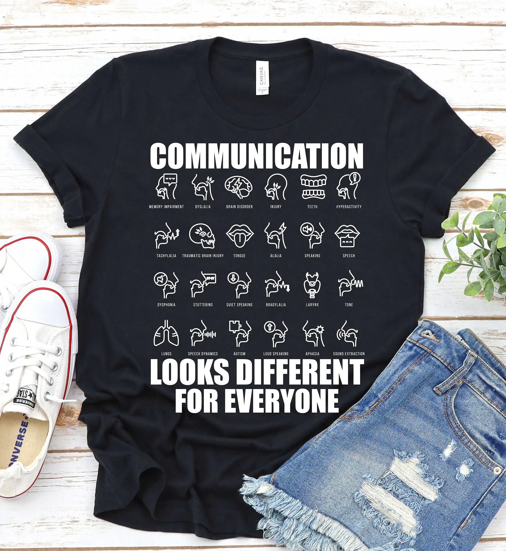 Speech Language Pathologist T Shirt Therapy Audiologist Special Education Slp Aac Autism Awareness