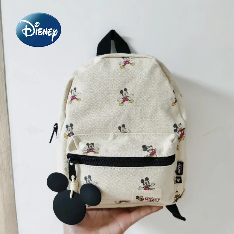 Disney Mickey Mini Mochila para Crianças, Cute Cartoon Print, Mochila Escolar, Mochila Feminina, Marca de Luxo, Nova Moda