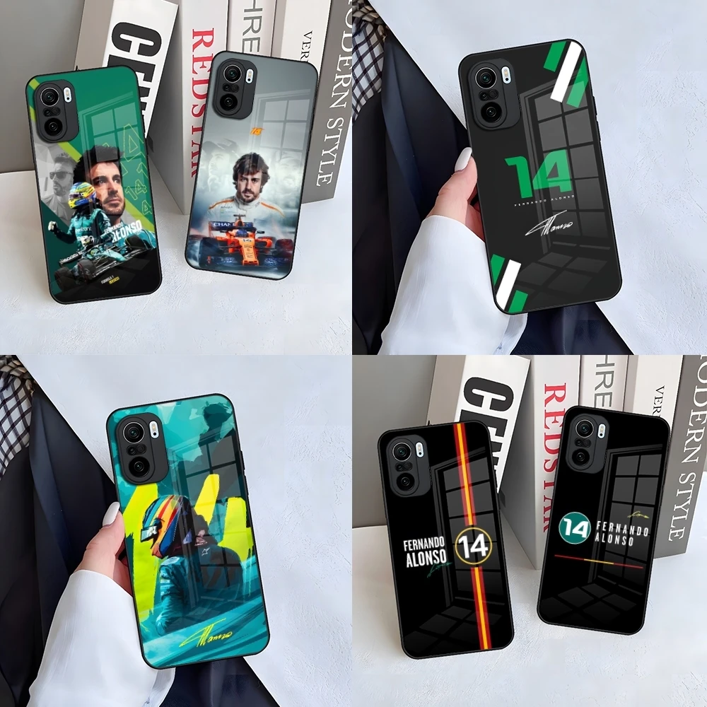 f1-racing-fernando-alonso-14-capa-de-telefone-para-xiaomi-15-14-13-12-mi-11-s-t-x-ultra-lite-t-pro-capa-de-vidro-temperado