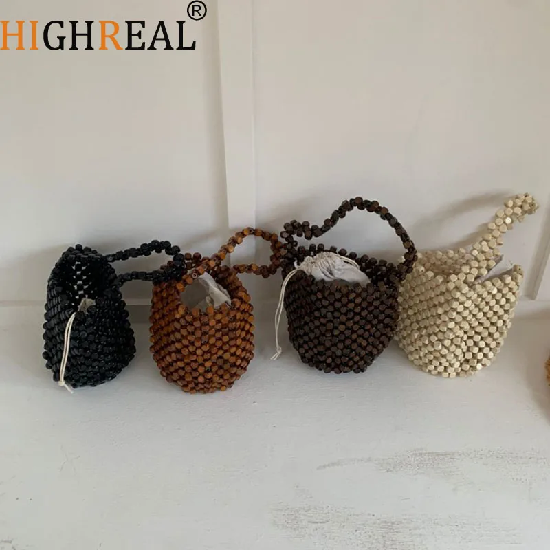 

Retro Shoulder Bag Summer Light Luxury Handmade Beaded Bag Fashionable Commuting Versatile Women Woven Bag