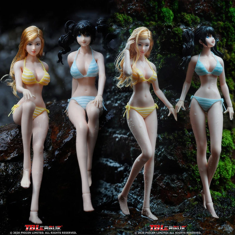 

TBLeague 1/6 S36 S37 SCartoon Anime Women Action Figure White Skin Large Breast Thin Waist Seamless Body Figure Collections