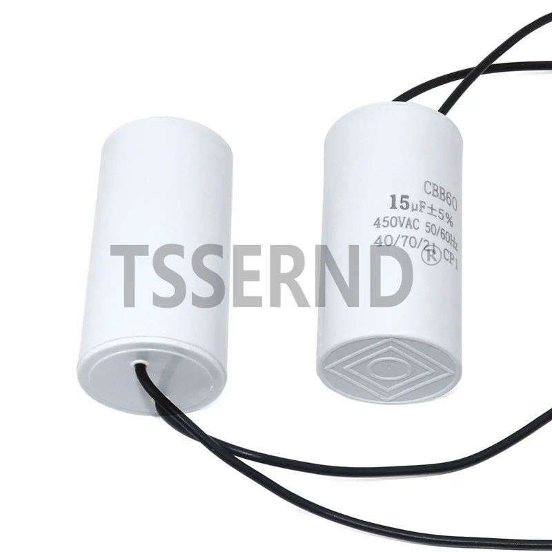 1pc CBB60 Motor Run Capacitors 450VAC Starting Capacitor 5% for Washing Machine 450V 3UF 4UF 5UF 6UF 8UF 10UF 12UF 15UF 18UF 20U