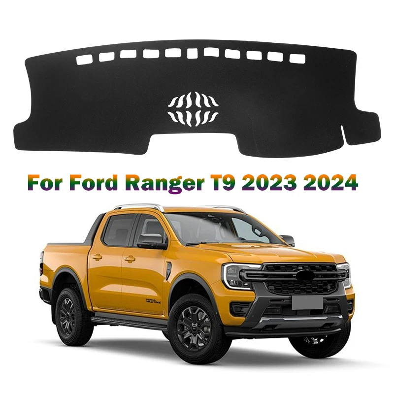 Dashboard Protect Cover Dash Board Mat Light-proof Carpet For Ford Ranger T9 2023 2024
