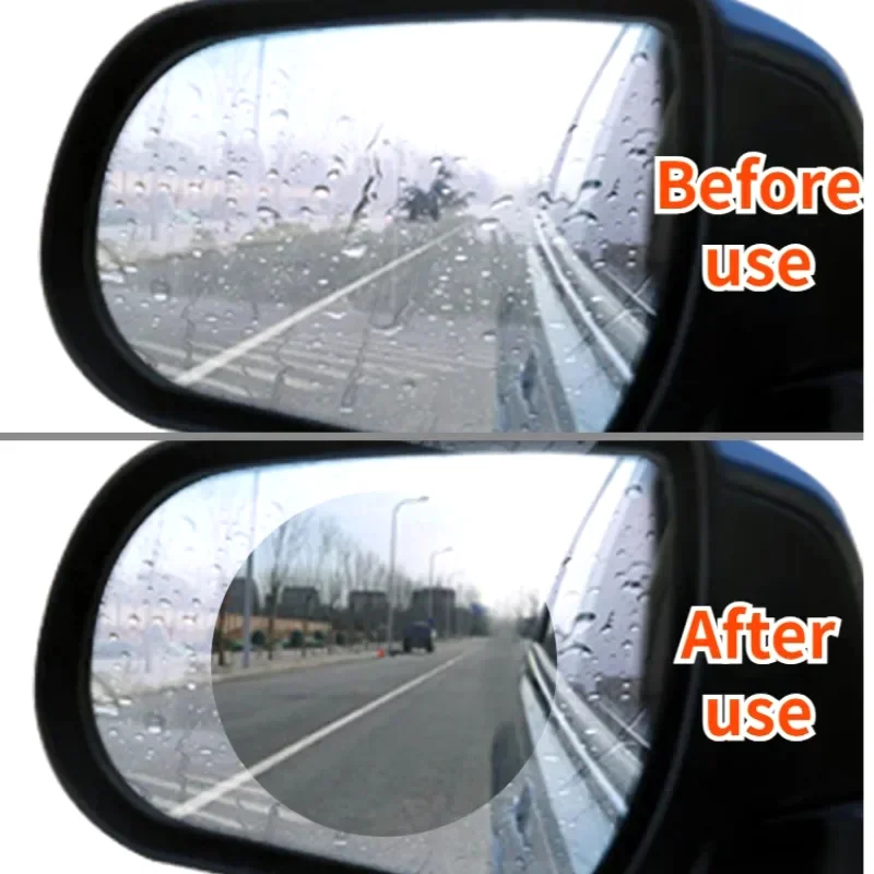 2PCS/Set Car Rearview Mirror Window Anti Fog Clear Film Anti-Light Car Mirror Protective Film Waterproof Rainproof Car Sticker