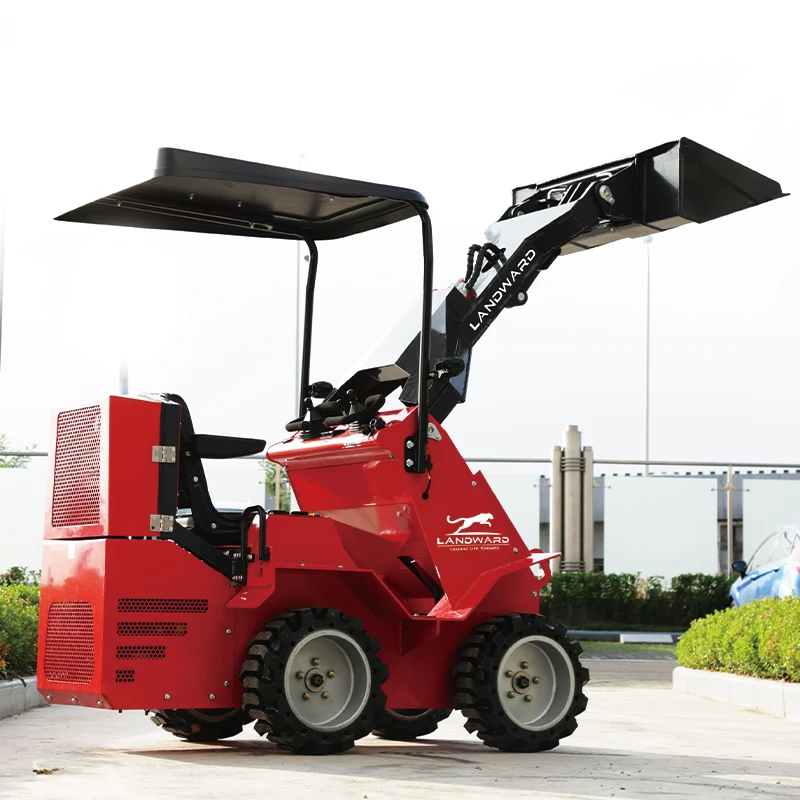 Mini Skid Steer Loader Diesel Engine Portable Skid Steer Backhoe Loaders High Quality Small Wheel Loader factory customized