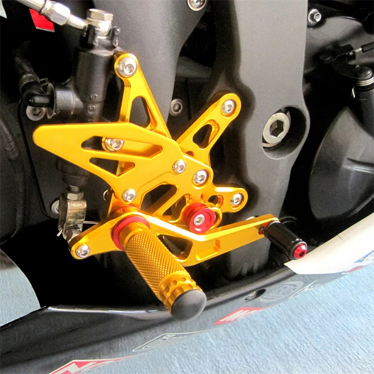 Motorcycle CNC Adjustable Rear Set Rearsets For KAWASAKI ZX6R 2007 2008 Foot Rest