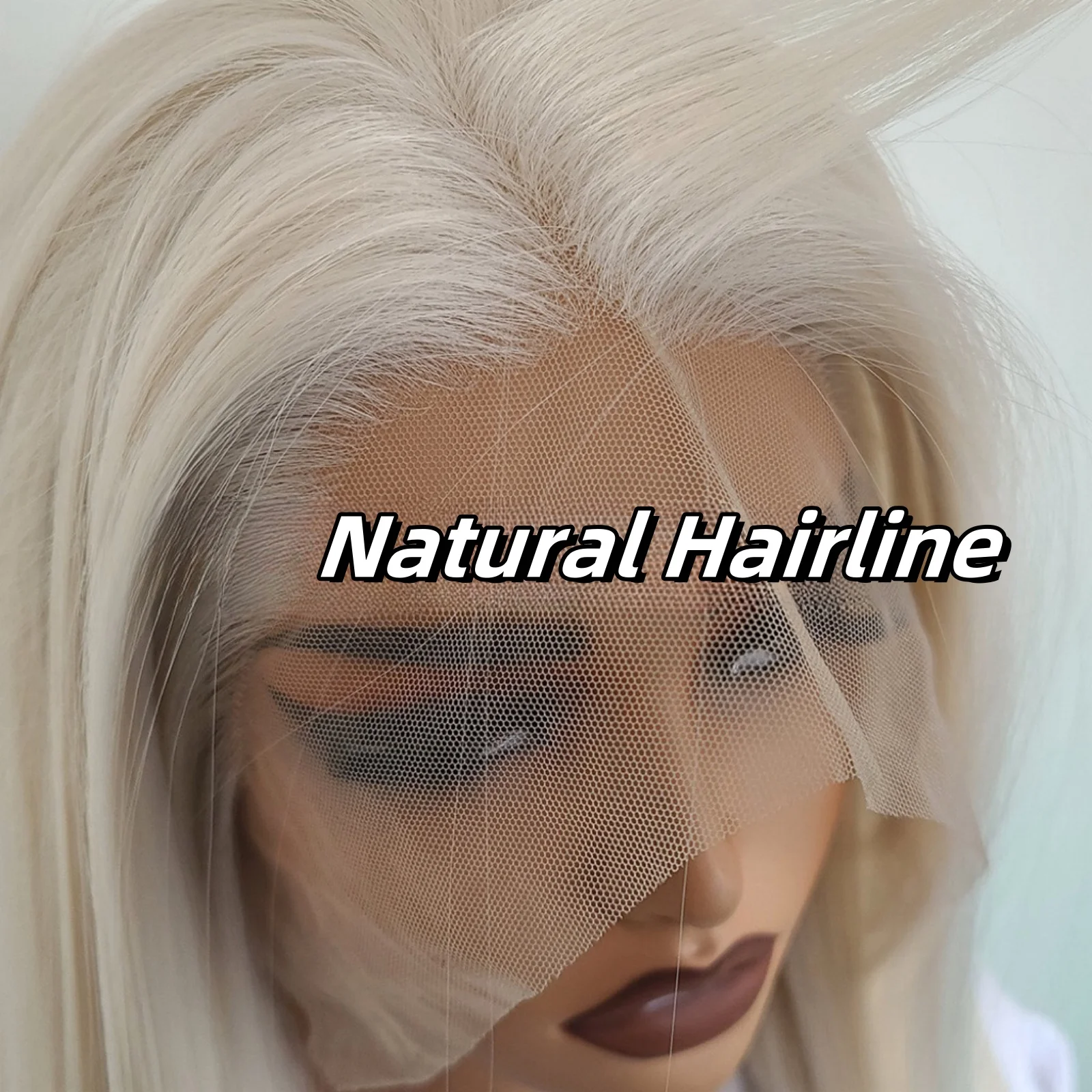 Blonde Wig Straight Synthetic Lace Front Wig Glueless Wig Long Blonde Synthetic Hair Lace Wigs for Women Platinum White Blonde