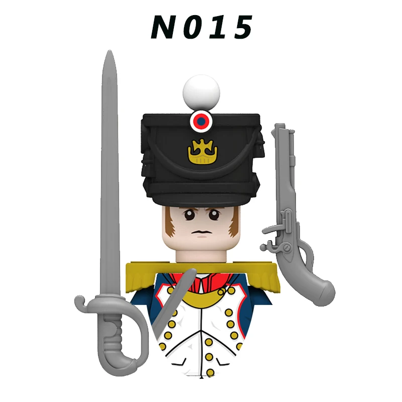 Napoleonic Wars Military Soldiers Building Blocks  WW2  Figures French British Fusilier Rifles Bagpiper Weapons Building Blacks