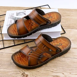 Sandalias de doble uso para hombre, zapatos cómodos de verano, 2 en 1, con pulverizador de aceite, para playa y ocio