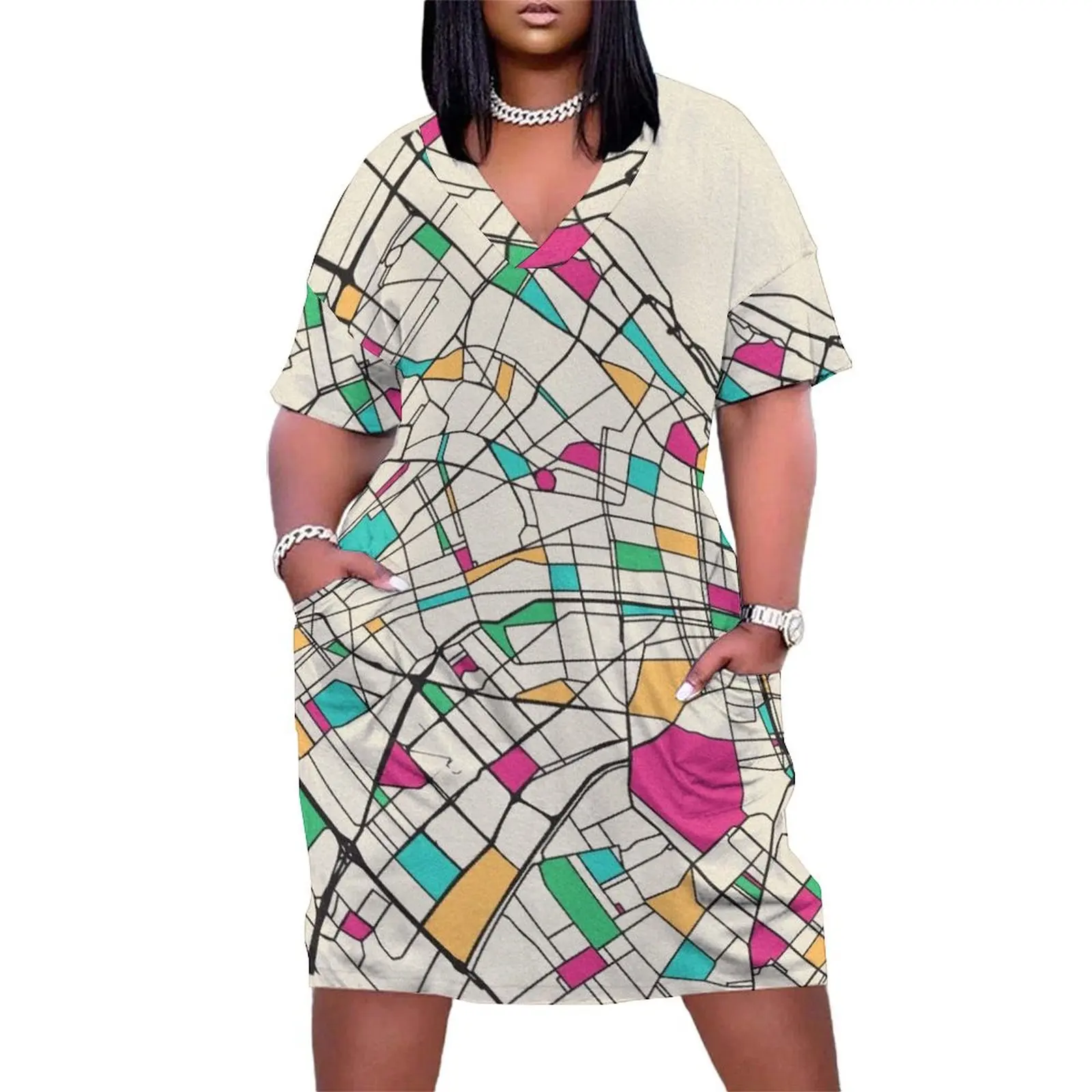 

Buenos Aires, Argentina Street Map Loose Pocket Dress Evening dresses women evening dress dress