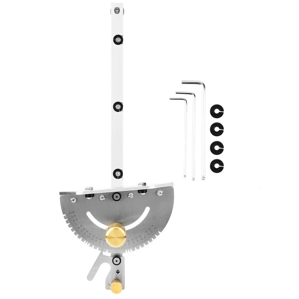 

High Miter Gauge Brass Handle Table Saw Tool with 3 Wrenches for Woodworking
