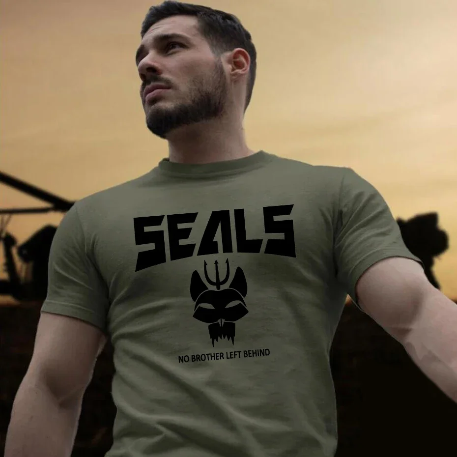 New Arrivals Naval Seals Bravo Team DEVGRU Special Forces Elite Soldiers Men T-Shirt Casual Organic Cotton Military Army TShirt