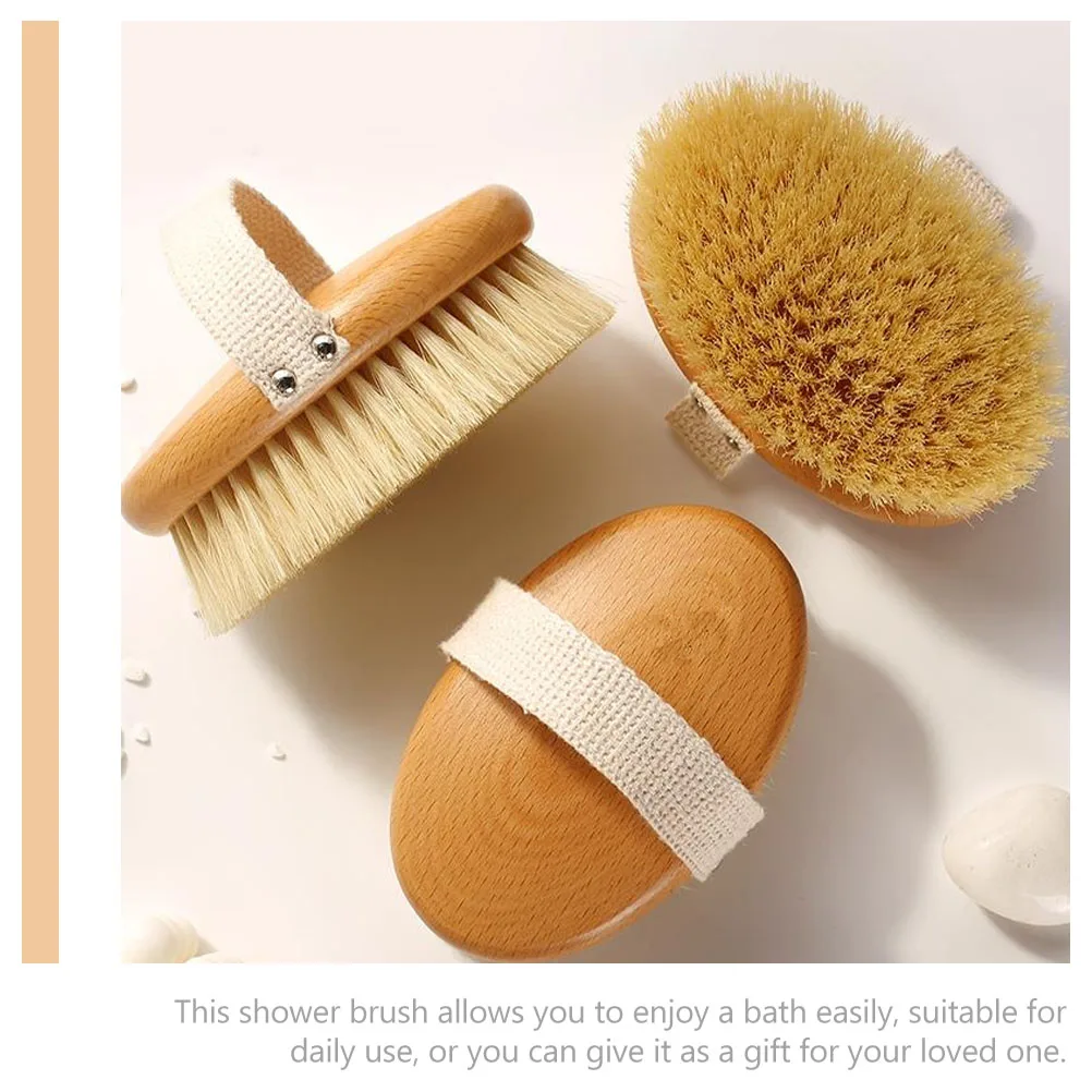 

Bristle Shower Brush Body Dry Brushing Scrubber Exfoliating Bath Back Fine Workmanship Creative Design Relax Shoulders Neck