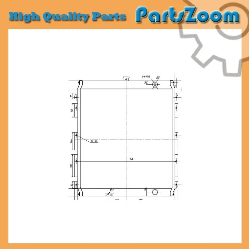 Water Tank Radiator for Caterpillar CAT Excavator E325B