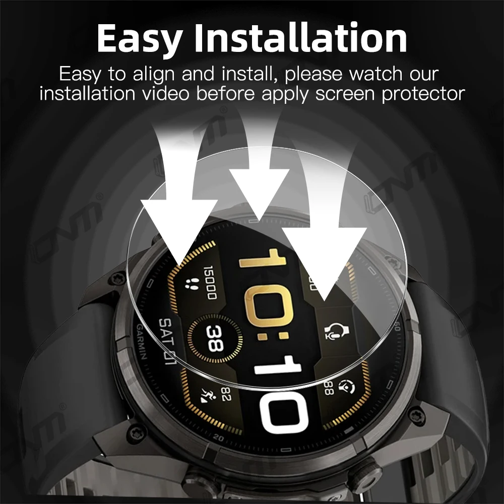 9H Panzerglas für Garmin Fenix 9 Pro Solar 43mm/47mm/51mm Displayschutz Langlebige HD-Glasfolie Kratzfest Zubehör – Detail 3