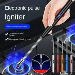 New 360 Degree Bendable Hose Lighter, Electronic Pulse Igniter, Suitable for Home Kitchen Candle Aromatherapy