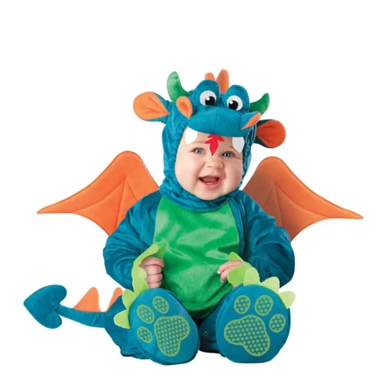 Baby Christmas Holiday Halloween Animals Cosplay Costume Infant Girls Boys Lion Dinosaur Rompers Elk Toddlers New Year Clothes