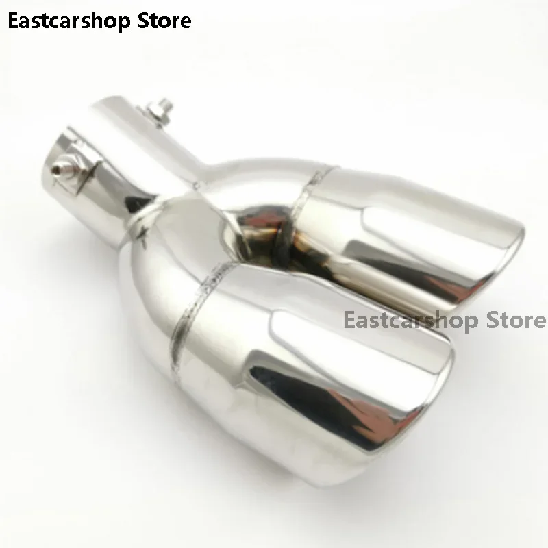 For Kia Seltos KX3 2020 2021 2022 Car Exhaust Muffler Tip Stainless Steel Pipe Chrome Rear Tail Throat Protective Accessories