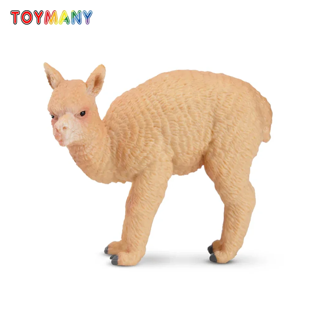 

Toymany Simulation Standing Alpaca Baby Wildlife Animal Model Toy Mini Figures Dolls Action Figurines Toys Children Gift