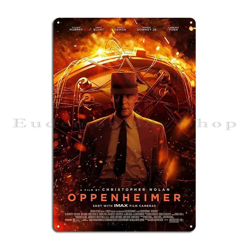 Oppenheimer Metal Plaque Poster Garage Wall Mural Designs Designing Garage Club Tin Sign Poster