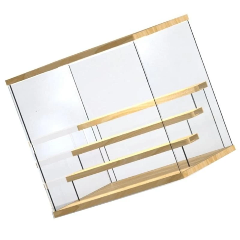 E15E علبة تخزين لعبة مكعب أكريليك شفاف رف تخزين شفاف حافظة عرض مقاومة للغبار مناسبة لمجموعات الدمى والشخصيات