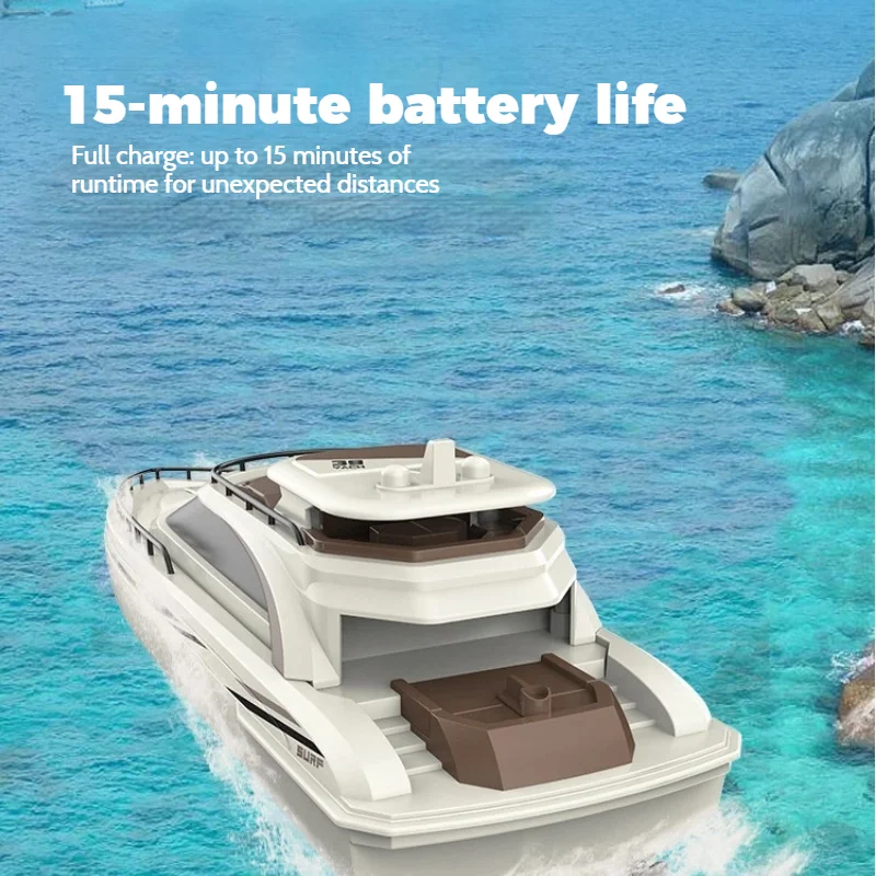 2.4G عالية السرعة RC قارب التحكم عن بعد الكهربائية سباق السفينة قابلة للشحن لعبة الماء قارب نفاث للأطفال الأولاد اللعب في الهواء الطلق هدية #3