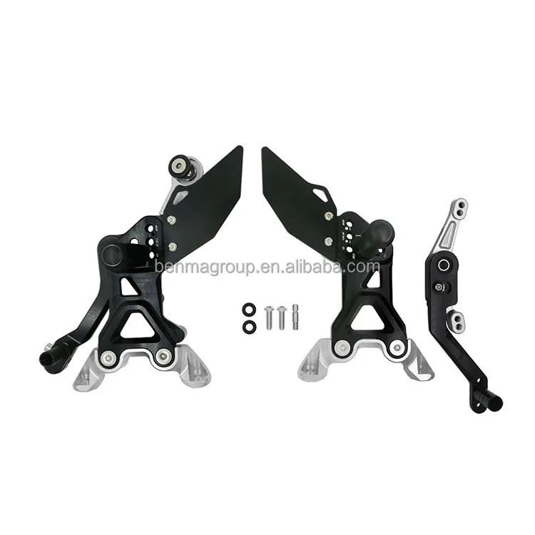 

Heavy Duty Motorcycle Black Footpeg Foot Pegs Pedal Rider Adjustable Footrests Rearset for S1000RR 2017-2022