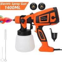 800W HVLP Electric Paint Sprayer 1400ml Large Capacity Auto Furniture Paint Gun for Fence Door Spraying Tool with Eu/Uk/Us Plug