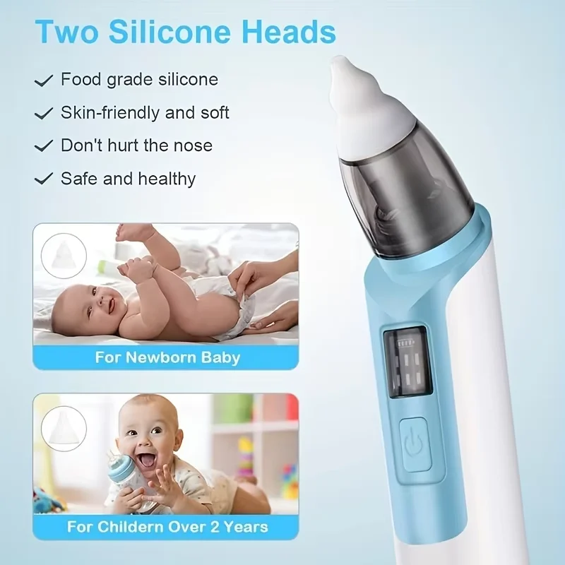 Rechargeable Nasal Absorber Silent Baby Obstruction Rhinitis Cleaner Nasal Aspirator Nose Snot Cleaner For Newborns Tools