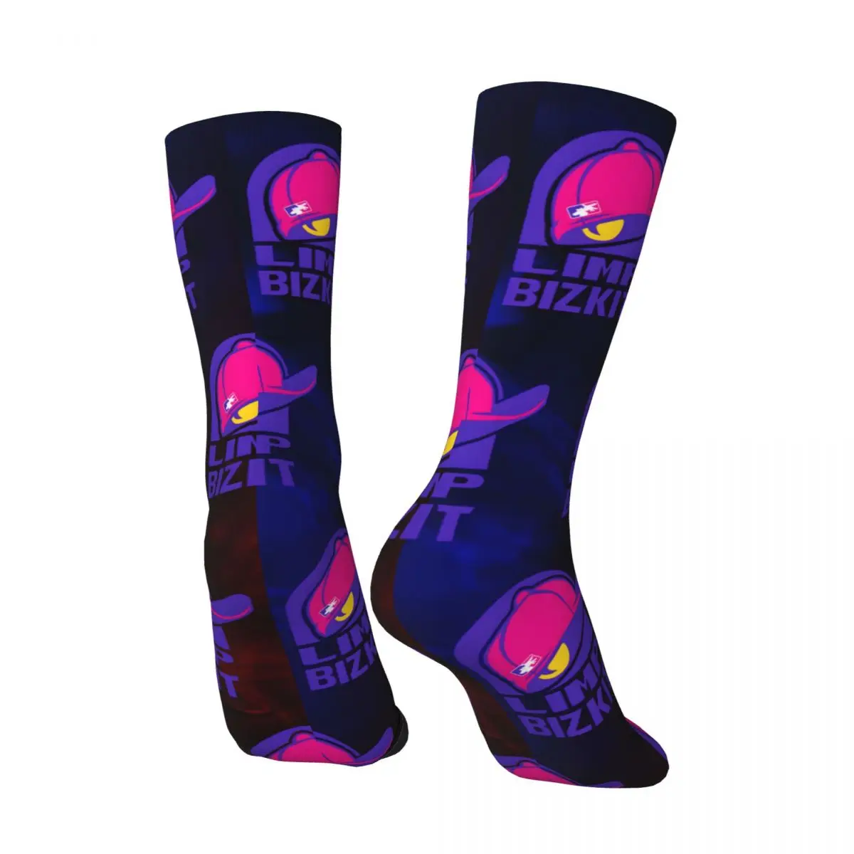 Retro Cool Men's compression Socks Unisex Limp Bizkit Harajuku Pattern Printed Novelty Crew Sock