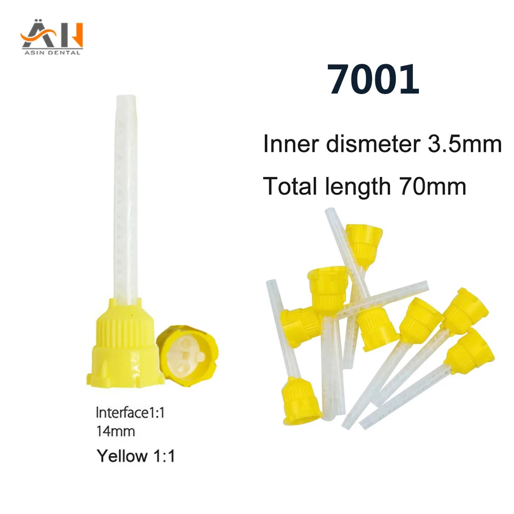 

50PCS/Bag Dentistry Disposable Silicone Rubber Mixing Head 1:1 For Impression Mixing Dispensing Gun Dental Materials