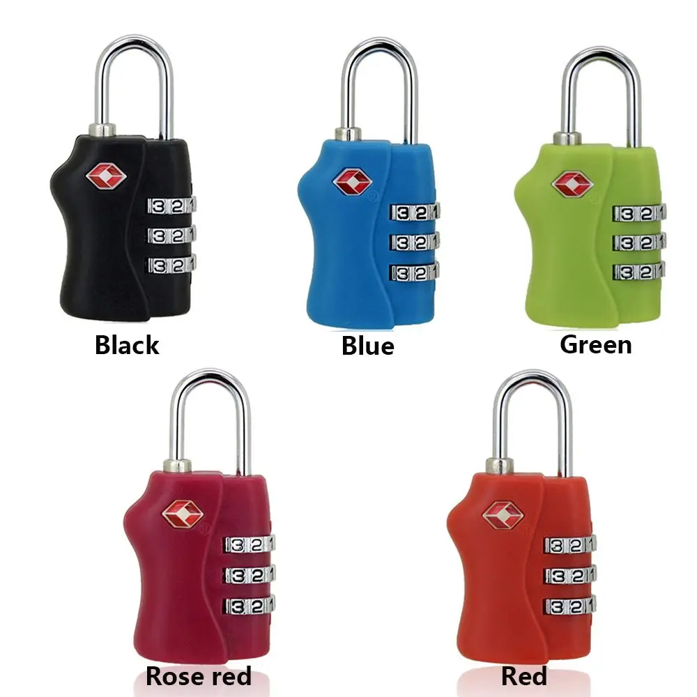 TSA Customs Code Lock Luggage Password Locks Bike Lock 3 Dial Digit Password Lock Travel Safe Anti-Theft Lock