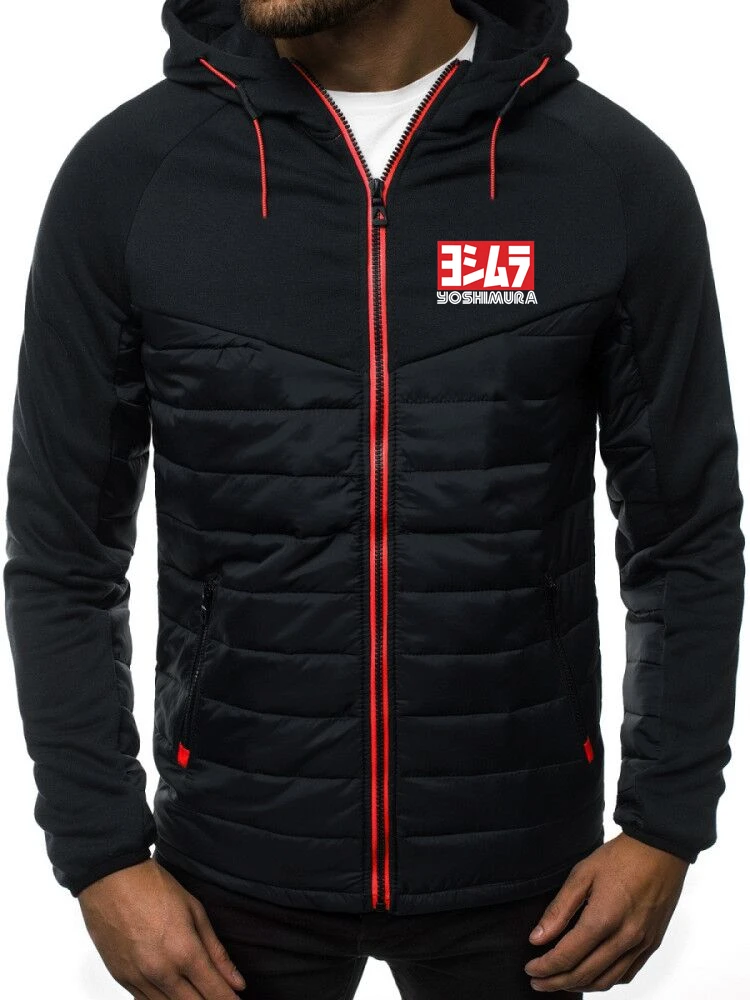 2022 Autumn Yoshimura Brand Printed Casual Style Jacket Mens Hoodie Popular Pure Cotton Put Together Zip Comfortable Down Jacket