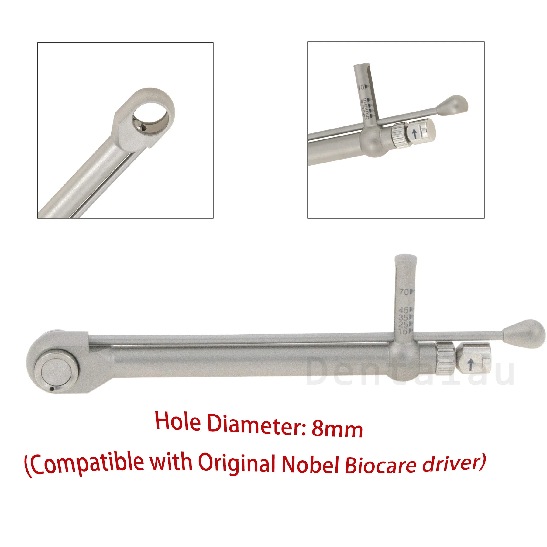 Dental φ8mm Implant Nobel Biocare Manual Torque Wrench Surgical Prosthetic Tool 15-70 NCM