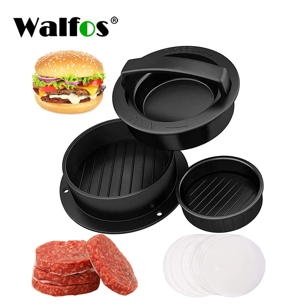 

Walfos Round Shape burger Press Food-Grade ABS Hamburger Meat Press Beef Grill Hamburger Press Patty Maker Mold Kitchen Tool