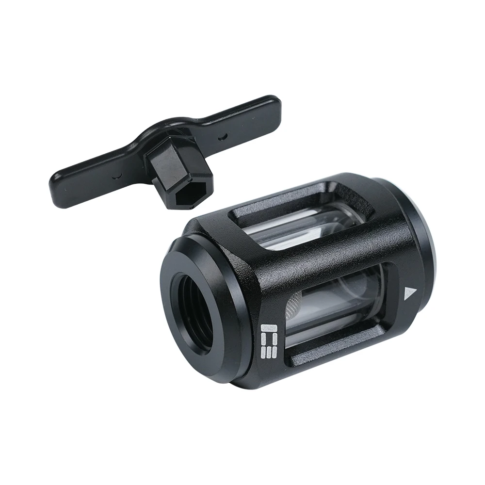 IceManCooler High Quality F40 Glass Liquid Filter For Computer Water Cooling Loop Build,G1/4" Inner Thread,Highly Recommend