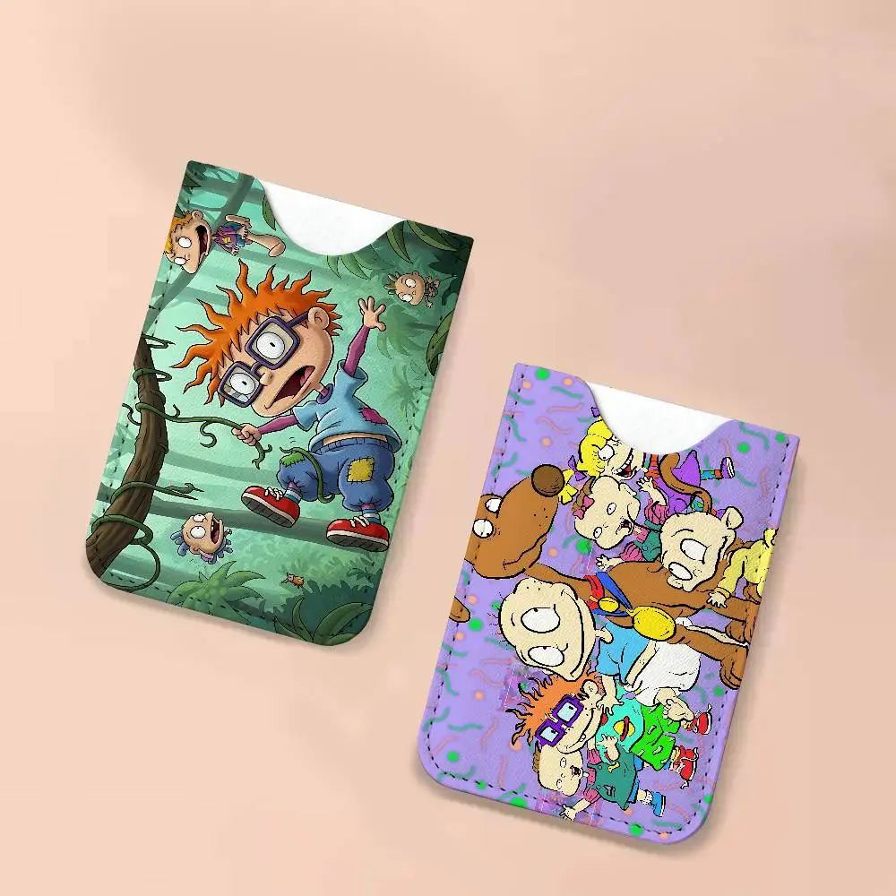 Cartoon R-Rugrat New Leather Card Small Retro Cowhide Coin Purse Men/Women Luxury Card Holder