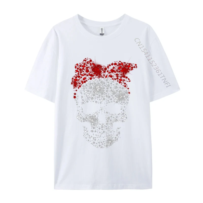 Skull T-Shirts Funny Winter New Men T Shirts O-Neck Men's Short Sleeve Tees 100% Cotton Harajuku Winter Tops