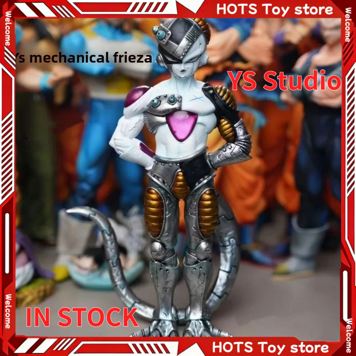 Figura de acción de Frieza de 22 cm/8.66 pulgadas de YS Studio, figuras de acción de anime Dragon Ball, estatua de Frieza, modelo de colección, juguetes, regalos