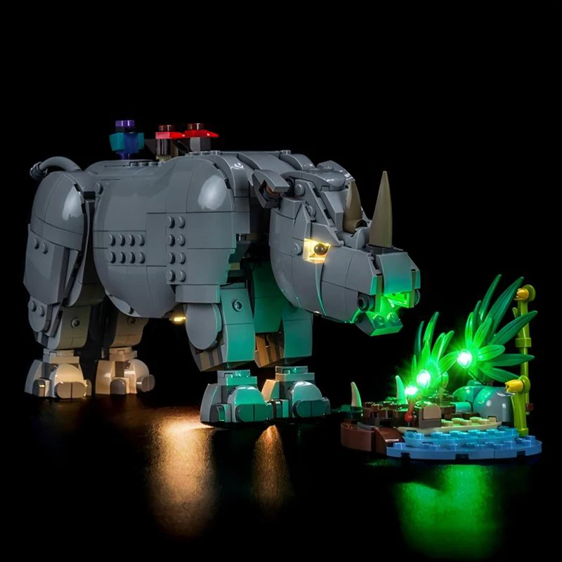 Premium DIY Led Light Kit For Lego 31171 Majestic Rhino (Only Led Light,Without Blocks Model) Brighten Up Your Creations
