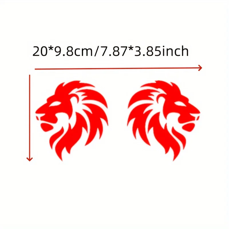 Durable Reflective Lion Vinyl Decals, Self-Adhesive Stickers, DIY Accessories for Car Truck Laptop Daily Decor