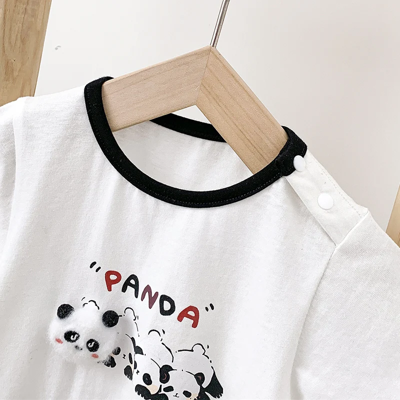 Newborn Summer Thin Cartoon Rer 2024 Cotton e Outerwear Baby Clothes Trendy Cler Suit for Infants And Toddlers view 4