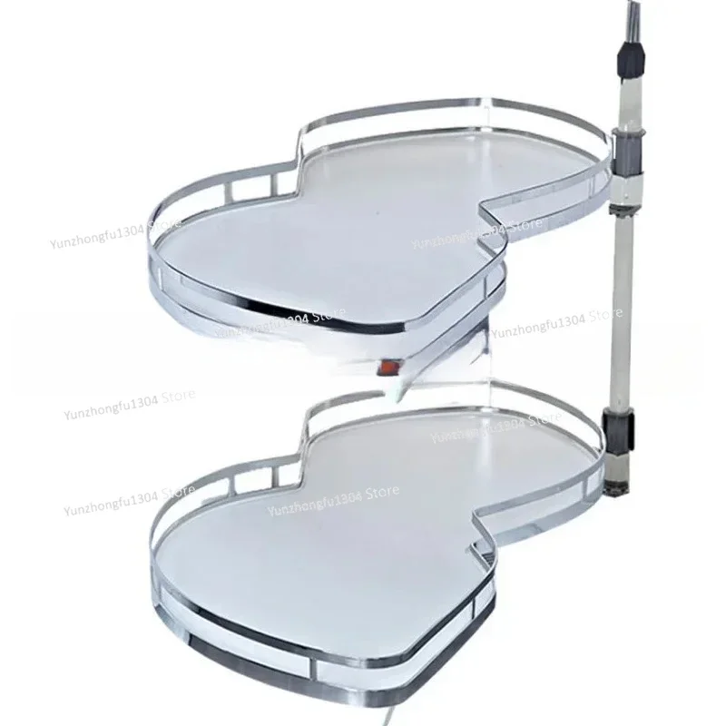 Kitchen cabinet flying saucer monster corner pull basket seasoning pull basket Double layer seasoning basket