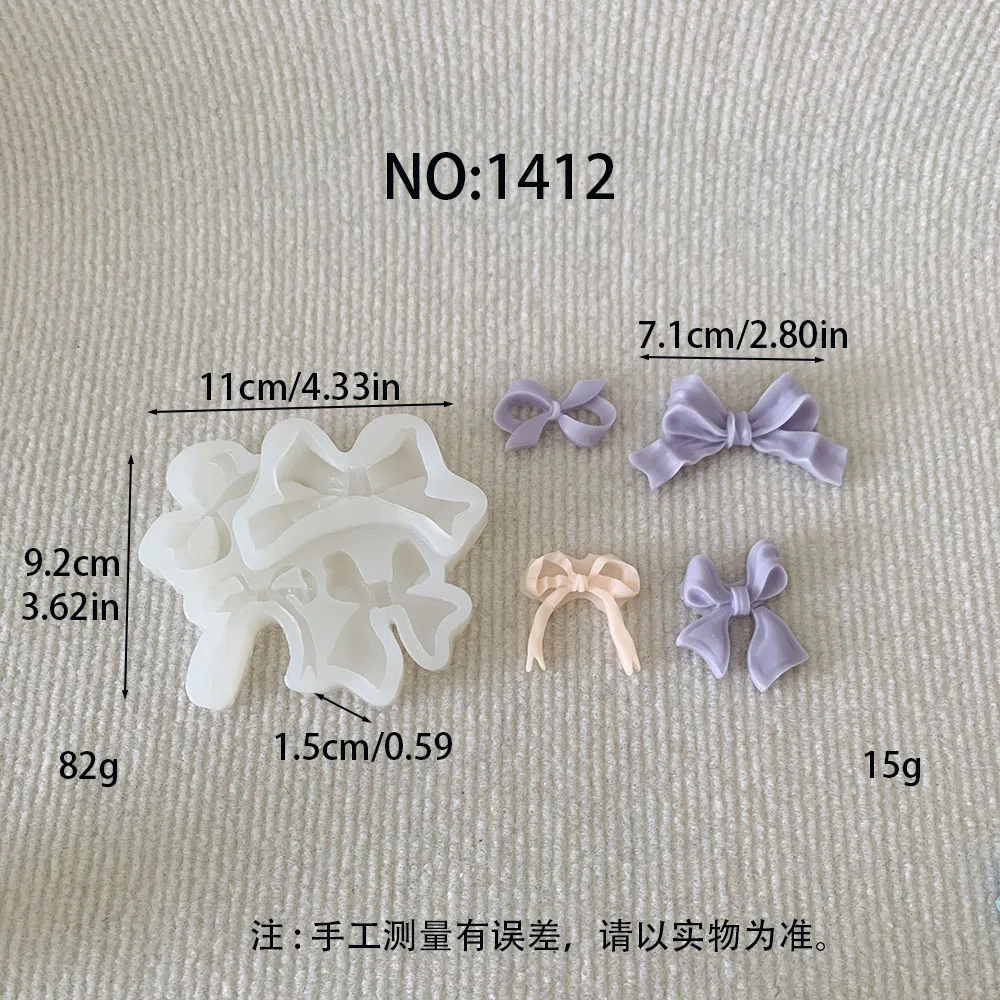 Silicone Bowknot Shape Mould - Flexible, Durable, and Easy-to-Use Plaster Candle Mould for Creative Crafting