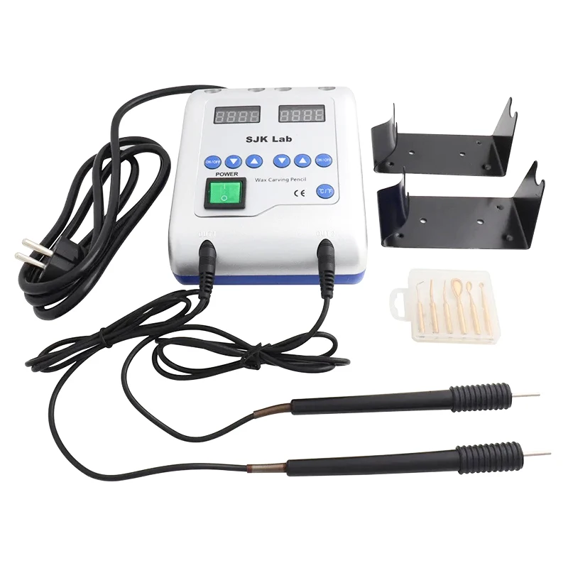 SJK Dental Lab Electric Waxer Knife Carving With 6 Wax Tips+2 Pens Dental Equipment Carving & Molding Wax Pattern