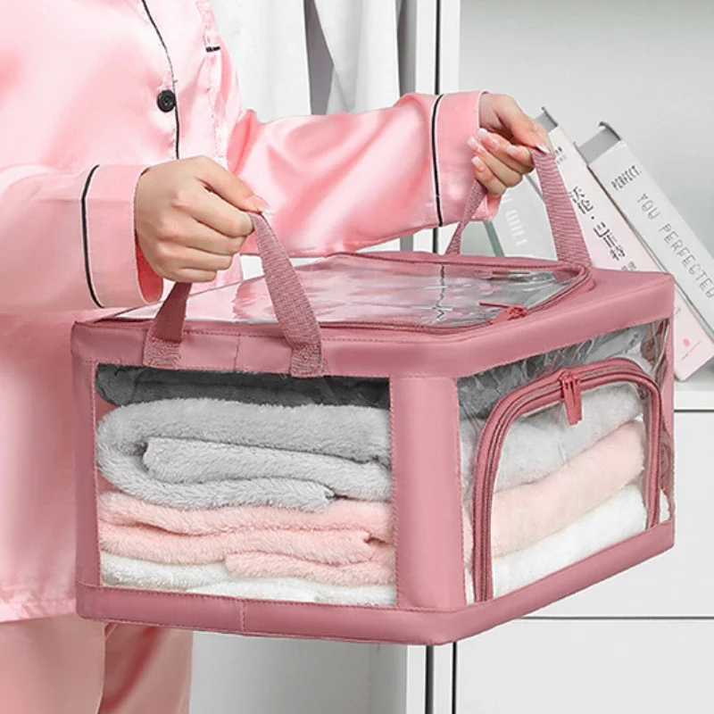 

Fully Transparent Can Be Removed To Wash The Baby Newborn Clothes Storage Bag Portable Dust and Moisture-proof Storage Artifact