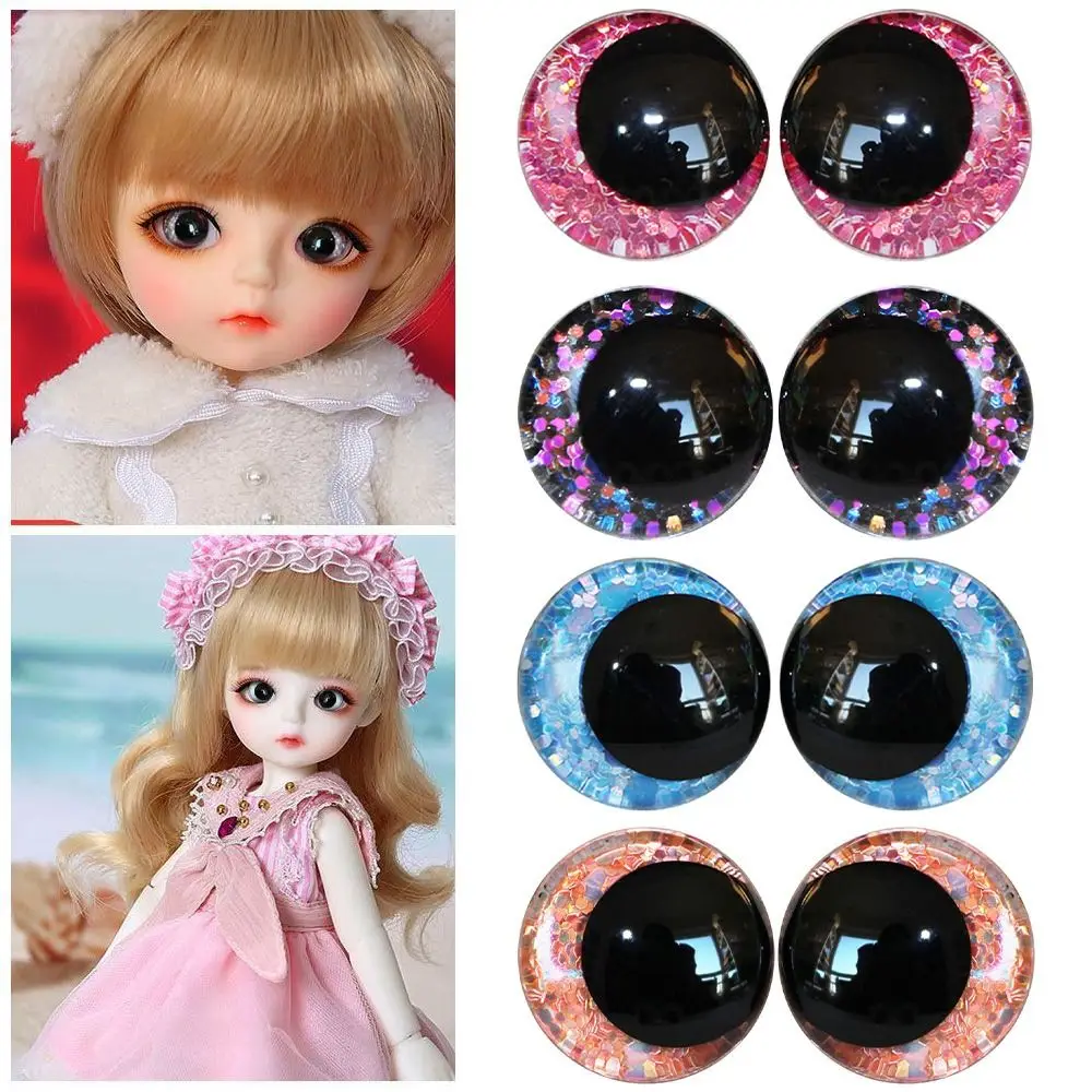 

Cartoon 10pcs Doll Eyes 3D Glitter Round Eyes Handmade 14mm New Strange Eyes Doll